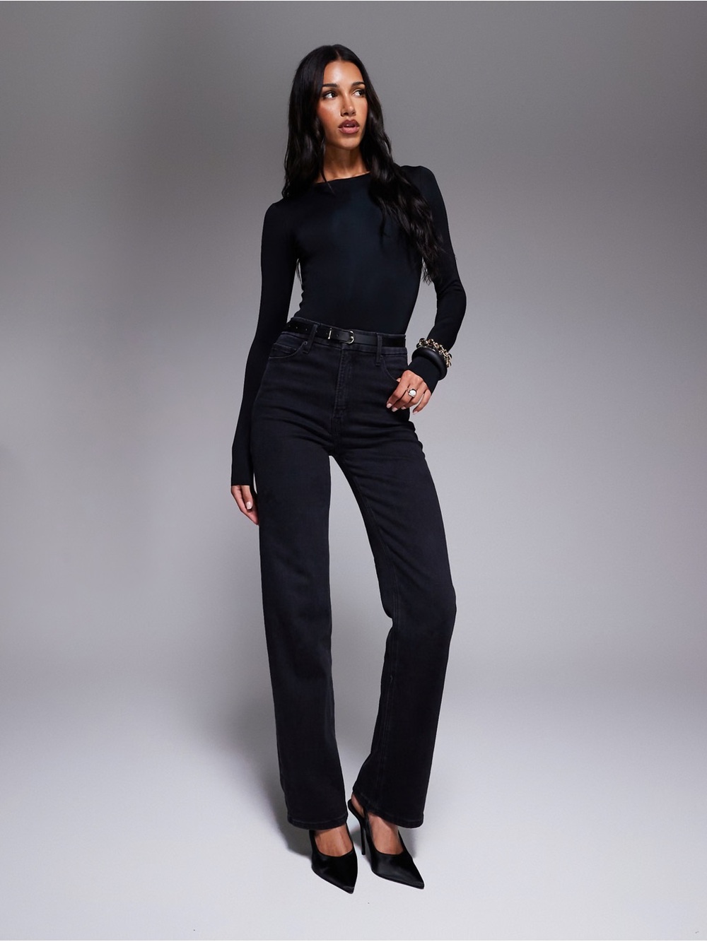 Good American Good True Straight Jeans